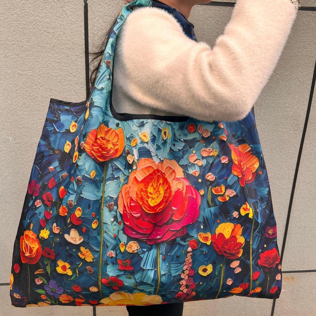 Miljøvennlig Sammenleggbar Skulderveske med Stor Kapasitet for Kvinner