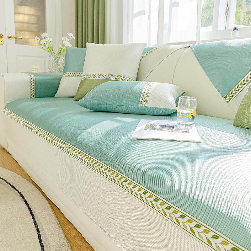 

Свежая подушка для дивана, летний ледяной шелк, летний коврик, нескользящий чехол, полотенце, полотенце для дивана 70*70cm