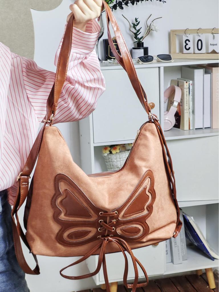 2024 Damen Retro Große Kapazität Schleife Tragetasche Umhängetasche