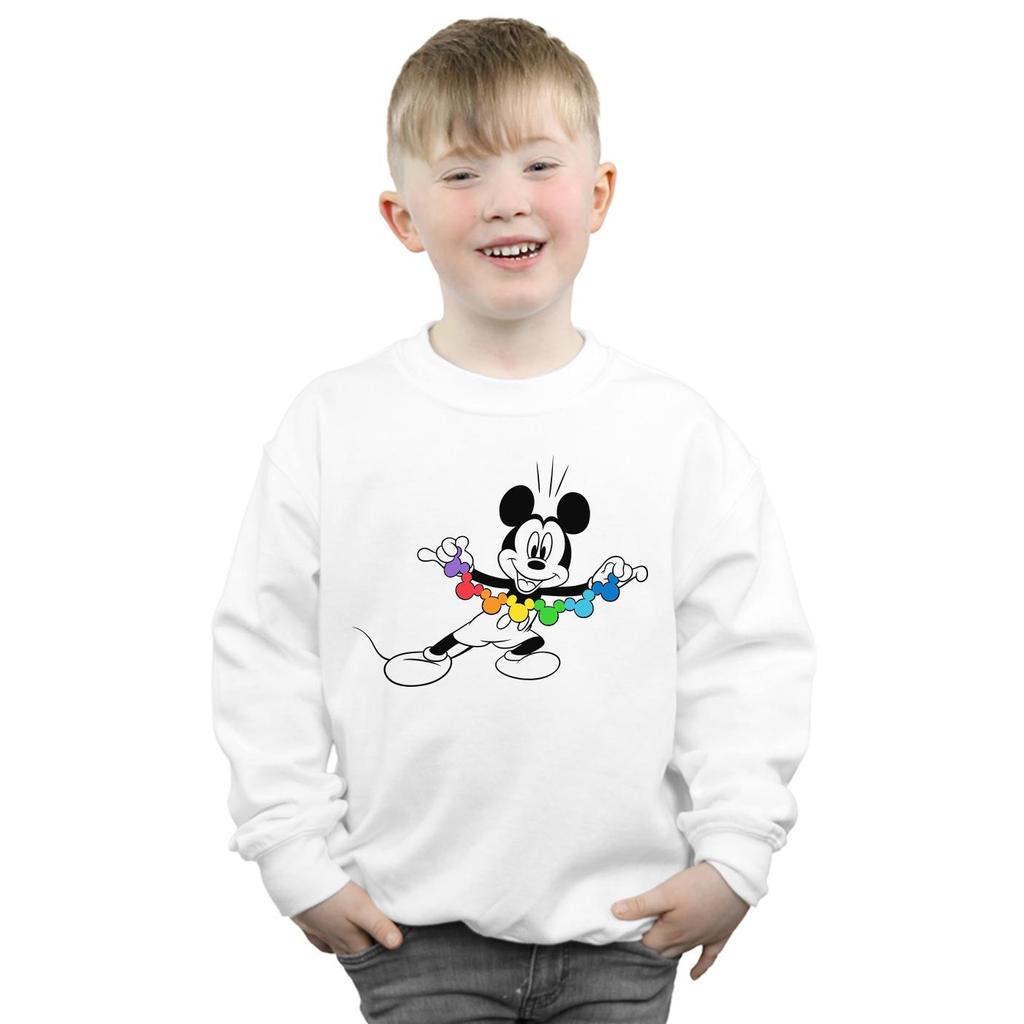 Disney Jungen-Sweatshirt mit Mickey-Mouse-Regenbogenkette