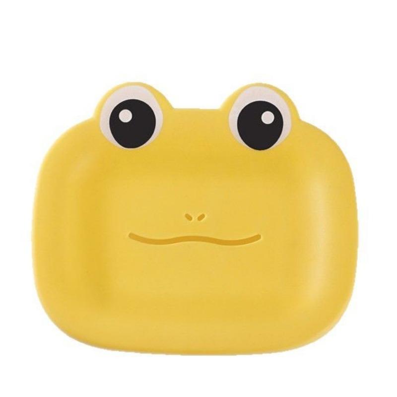 Doppelschichtige Cartoon-Frosch-Seifenschale, Badezimmer-Ablauf-Macaron-Seifenschale Badezimmer-Gadgets