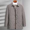 Men's Lapel Light Cotton Coat New Coat Autumn and Winter Middle-aged Casual Cotton Coat Warm Dad Cotton Jacket