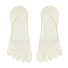 Women's Split Toe No Show Socks Silicone Antislip Grip Breathable Cotton Five Finger Invisible Low Cut Boat Socks