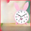 Cartoon Alarm Clock Children's Rabbit Ear Desktop Time Report Fashion Table Clock Student Bedroom Luminous Mute Clock