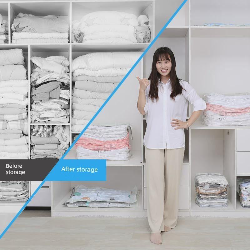 Storage Bags, Compression Bags, No Need for Air Extraction, Thickened and Durable, Home-Use Quilt Set, Mold-Proof and Moisture-Proof Storage Bags