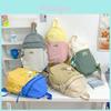 Adorable Nylon Backpack For Kids With Unique Design In Pink Gray Green Yellow And Khaki