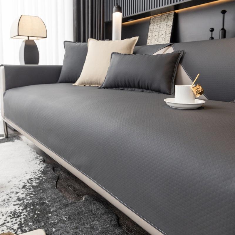 

Simplicity Solid Color Водонепроницаемая искусственная кожа Диванная подушка Противоскользящая Всесезонная Универсальная Износостойкая Подушка Для Дивана Дома 50x70cm 1pcs