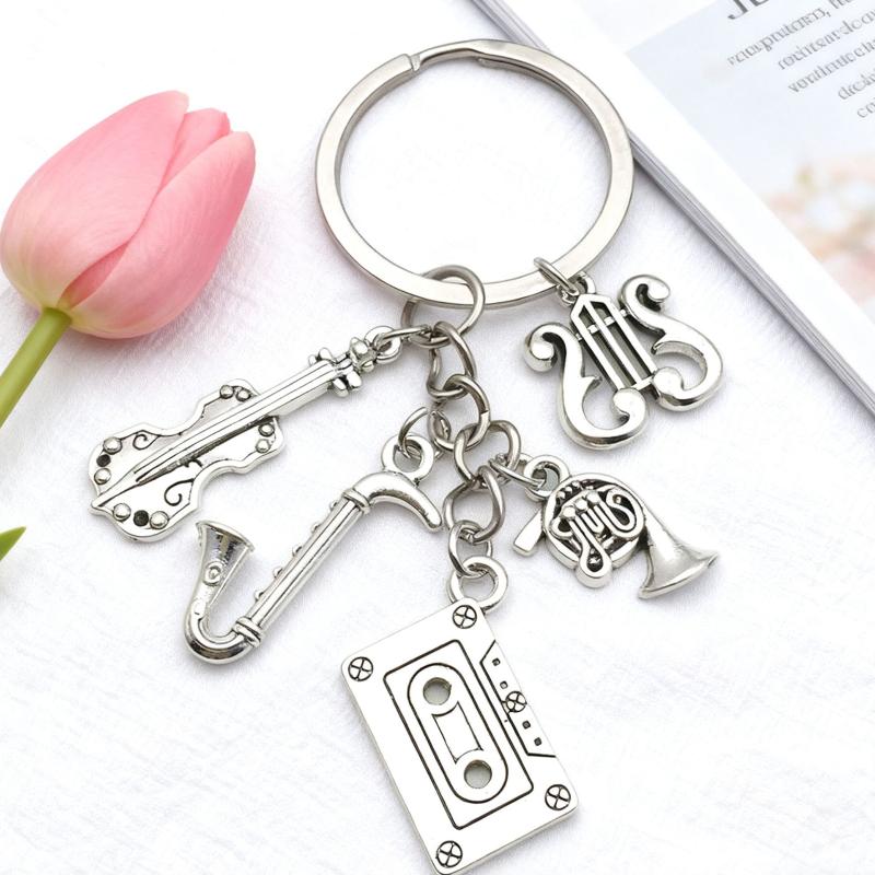 Hiphop Rocková Kytara Klíčenka Cool Módní Punk Harajuku Hudební Klíčenka Přívěsek na Tašku