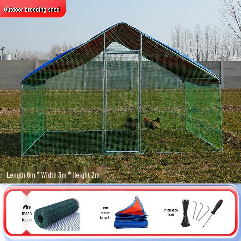 Extra Large Outdoor Chicken Coop & Cage: Rainproof, Sunproof, Multi-Use Shed for Ducks, Geese, and Peacocks