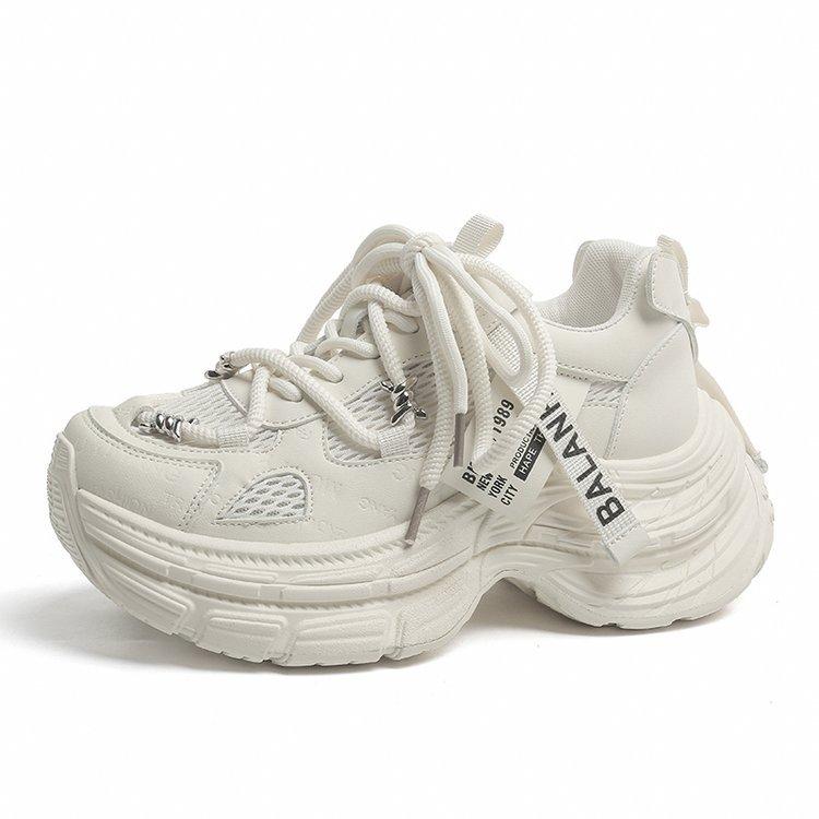 Evropské populární univerzální prodyšné dad shoes dámské 2025 jaro a léto nové malé na platformě zvyšující výšku neformální sportovní boty