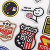 DIY Embroidered Badge Hook & Loop Patch Sticker with Brushed Surface