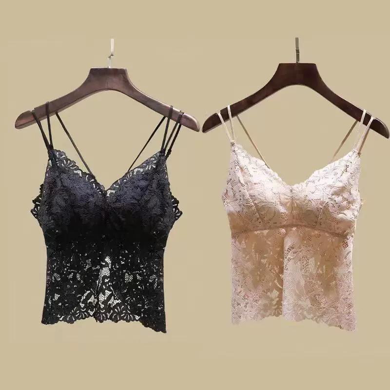 Lace Backless Camisole for Women, Summer Outerwear and Innerwear with Built-In Bra Pads, 2025 New Style Base Layer