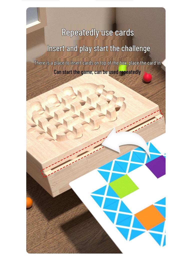 Moving Beads Illusion: Huarong Road Logic Training Toy for Kids