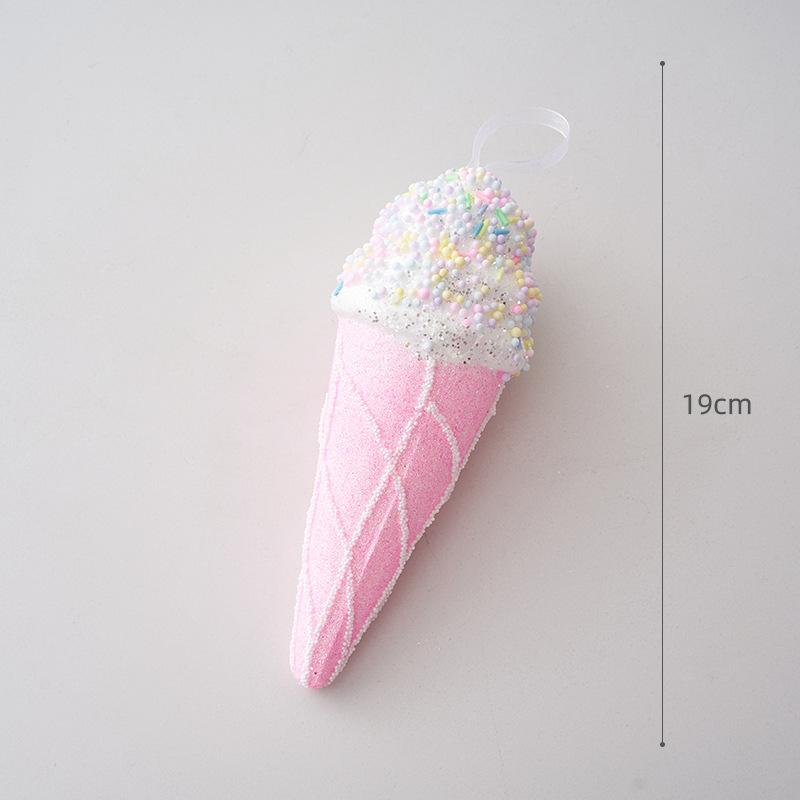 Christmas decorations pink candy Christmas cane snowman pendant Christmas tree decoration pendant window arrangement props