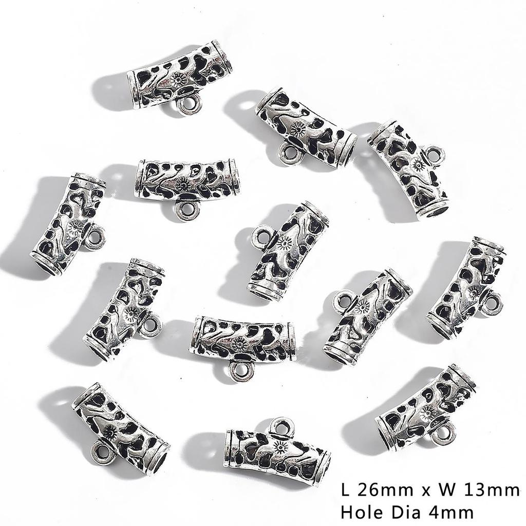 10Pcs Retro Plating Silver Alloy Accessories For Jewelry Component Making DIY Charm Decoration