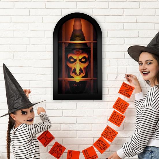 Halloween Ghost Mirror Decoration Spooky Ambiance Room Decor Illusionary Ghost Reflection Halloween Parties Festival Decoration