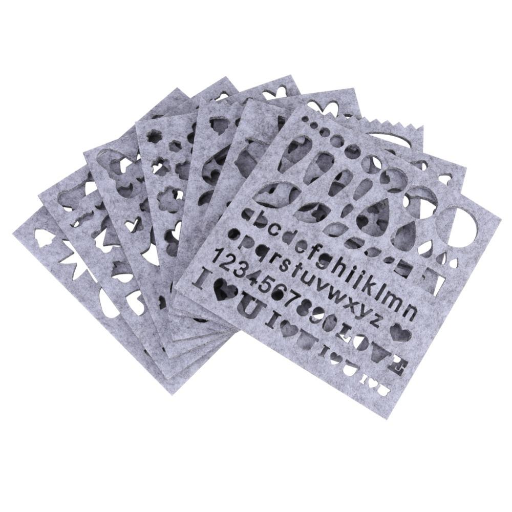 7 st Multiform Nålfiltning Form Djur Blommig DIY Hantverk Verktyg Ljusgrå Nybörjarkit Ullfiltning Form Hantverk