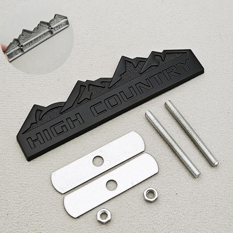 HIGH COUNTRY 3D Zinc Alloy Car Sticker Badge Suitable For Chevrolet Jeep Dodge Ford Modified Snow Mountain Metal Car Logo