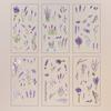 6 pcs/pack Adhesive PVC Plant Flower Sticker Nature Transparent Flower Stickers  Album