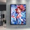 DIY 5D Diamond Painting Flower and Girl Cross Stitch Kit Full Drill Embroidery Mosaic Art Picture of Rhinestones Gift