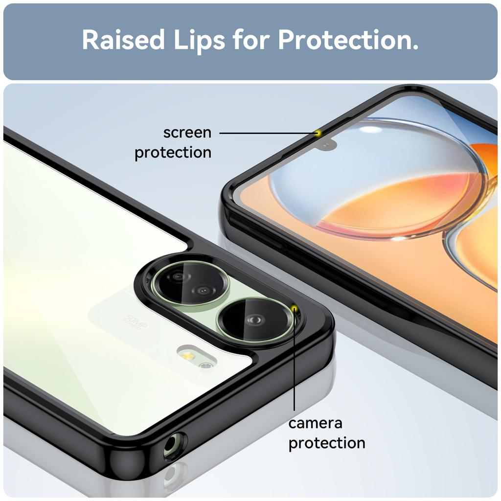 Colorfull Transparent TPU Case for Xiaomi Redmi 13C 12C 12 5G Protective Cover Frame for Redmi 12 10 5G A1 A2 Plus Full Protection Clear Cover