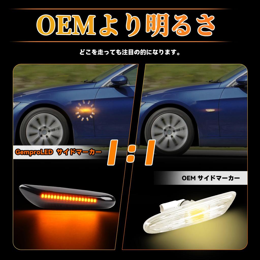 GemPro LED Side Marker 1 Series E81 E82 E87 E88 Car Inspection Compatible 3