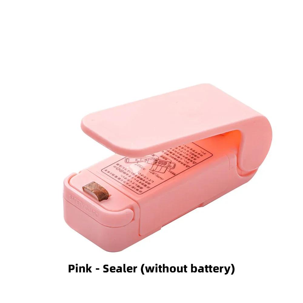 

Mini Bag Sealer Storage Bag Clip Sealing Storage Machine Portable Sealer Packaging Seal Food Snacks Kitchen Accessories розовый