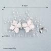 Side Hair Comb with Flower Decor Wedding Elegant Alloy Comb Barrette for Birthday Stage Party Hairstyle