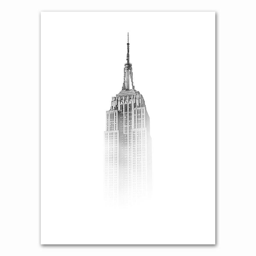 New York Statue Of Liberty Black White Nordic Posters And Prints Wall Art Canvas Painting Wall Pictures For Living Room Decor