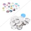 Round Base Cover Button Kit Solid Fabric Flat Back Buckle Making Tools Cloth Covered DIY Button Craft Kits Upholstery Projects