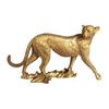 Figurine d'Animal en Résine Modèle Léopard Doré, Statue Vivante, Posture Accroupie ou Courante, Ornement de Haute Qualité pour Meuble TV, Entrée, Bureau, Pendaison de crémaillère,