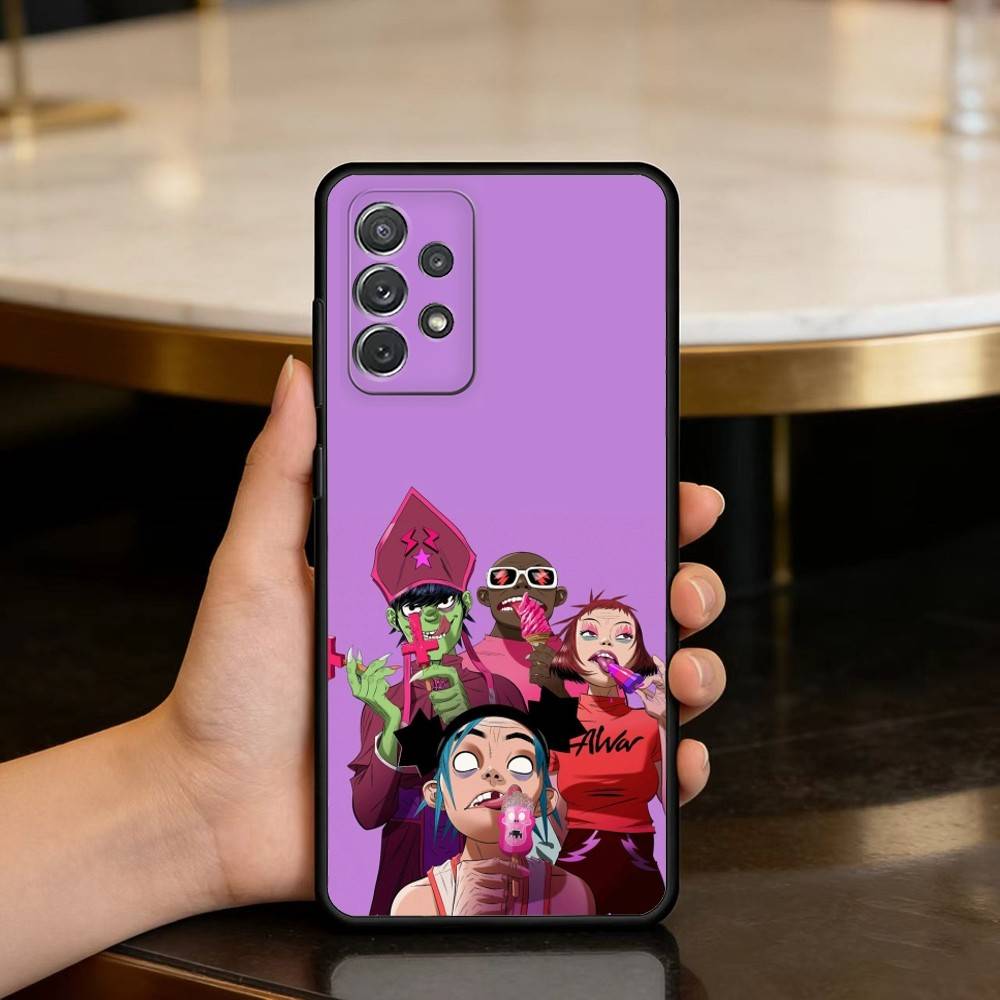 A-Anime G-Gorillaz Soft Silicone Black Cover Phone Case For Samsung Galaxy A73,A72,A71,A70,A53,A52,A51