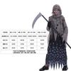 Costume di Halloween per Bambini Vestito Falciatore Mortale Con Occhiali Luminosi Cosplay Performance sul Palco
