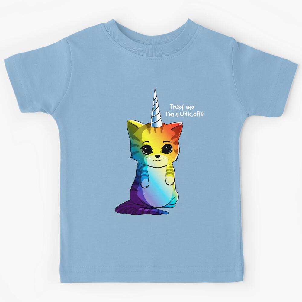 Caticorn T shirt Cat Unicorn Kittycorn Meowgical Rainbow Gifts Kids Girls Women Funny Cute Tees Kids T-Shirt 110