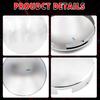 Semi Truck Hub Covers 8.9" Dome Style Hub Caps 4 Even Notched Chrome Mirror Finish Semi Hub Cap Covers for Rear Semi Truck Wheels, 1 PC