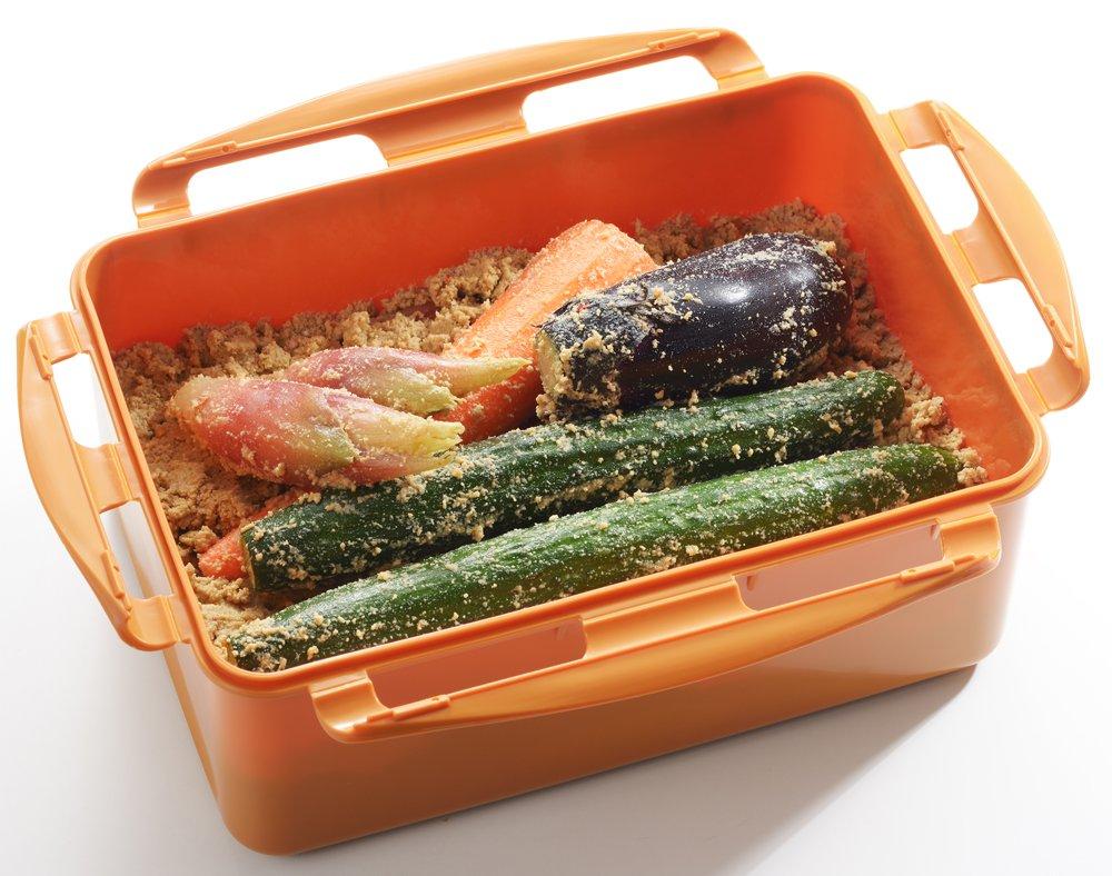 Yoshikawa Fermented Food Pickle Pot SJ1910 Orange 2600ml