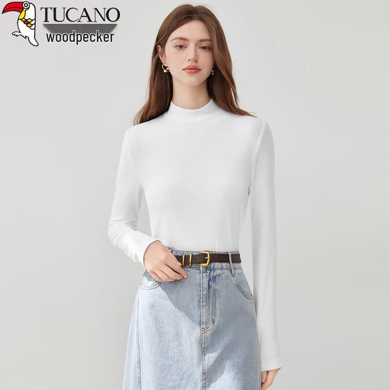 Women s 2025 Autumn Mock Neck Solid Slimming Base Layer Top XL