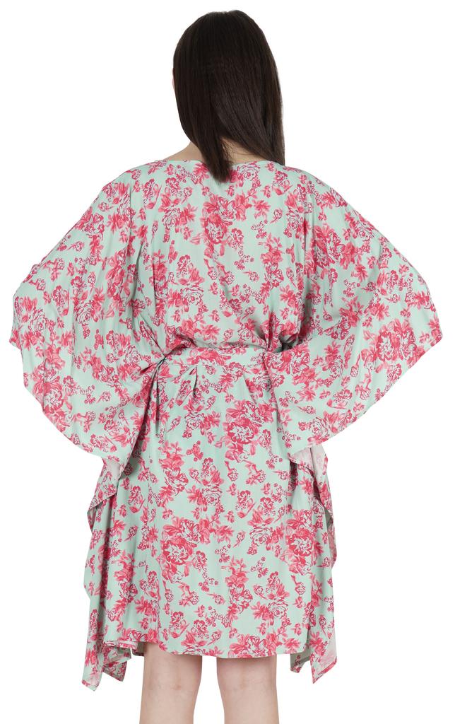 Moomaya Turkish Maxi  Kaftan  For Women Short Casual Mini Beach Dress Swimsuit Cover