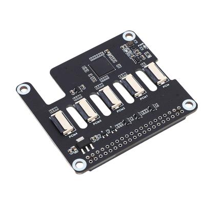 PCIe To 4 Ch PCIe FFC Adapter Board Fit for RasPi 5 PCIe Gen2  Pansion Module with 4 FFC Connectors Supports Multiple PCIe HAT  Ing