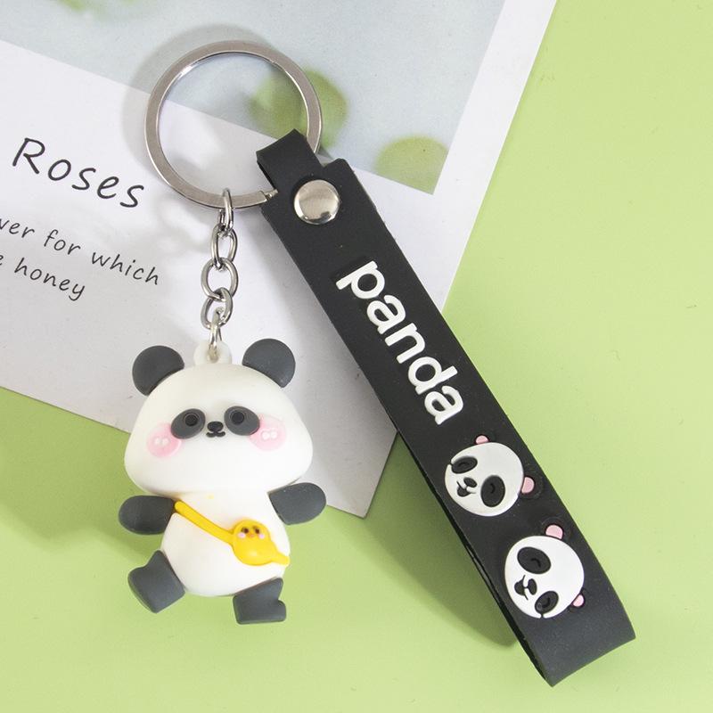 Sichuan Panda Bamboo Keychain Ornament: Cute Chengdu Zoo-Inspired Small Gift