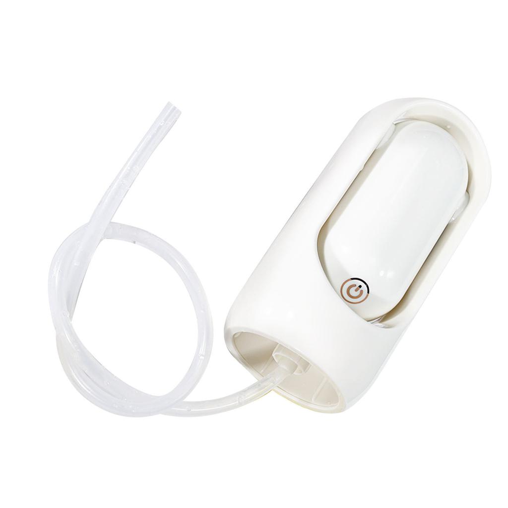 Collapsible Water Pump Foldable Bottle Dispenser Universal USB Charging Safe for Outdoor Camping Milky White with