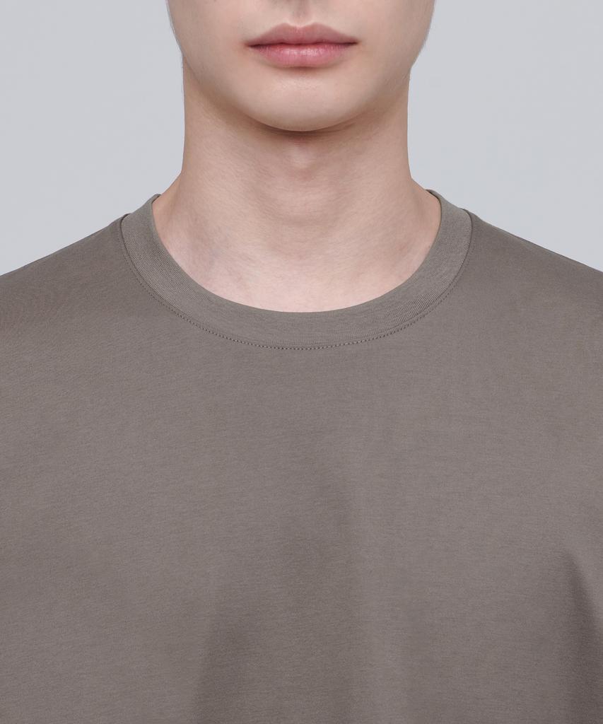 MUSINSA STANDARD Silket Relaxed Fit Crew Neck T-Shirt [Dusty Beige]