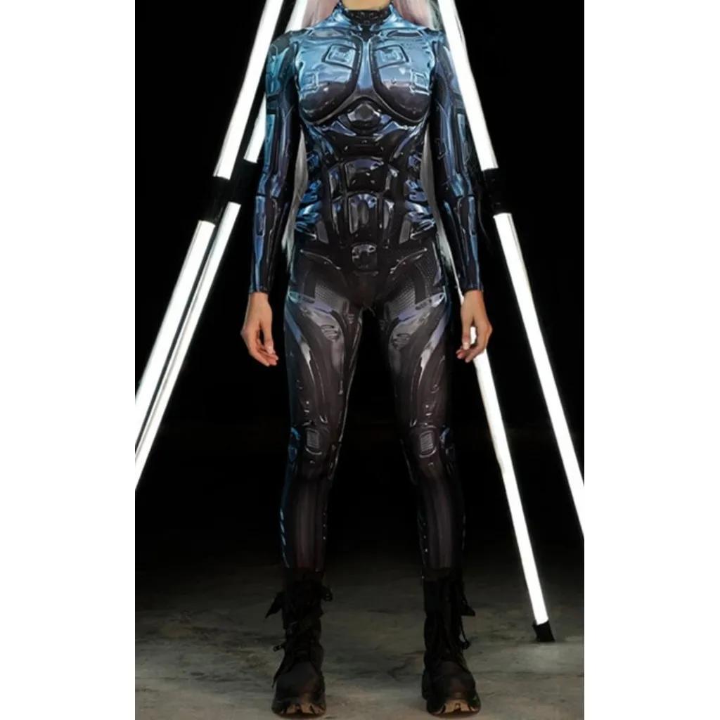 3D Digitaltrykk Sceneopptreden Kostymer Voksne Halloween-arrangementer Karneval Temafest Cosplay Antrekk Latespill Jumpsuit