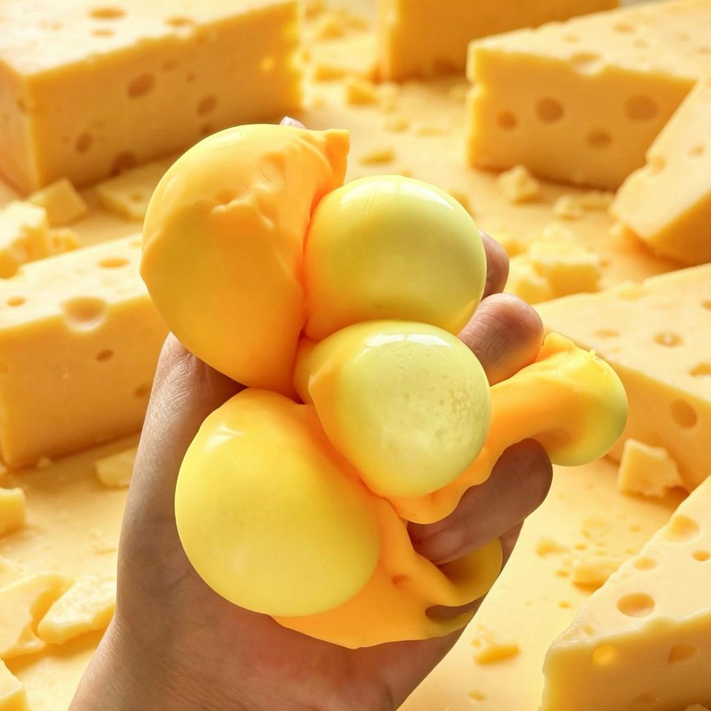 Soft Butter Cheese Squeezing Toy Fidget Stress Relieving Soft Ball Slow Rebound Toy Relieving Hand Relaxation Toy Christmas Gift