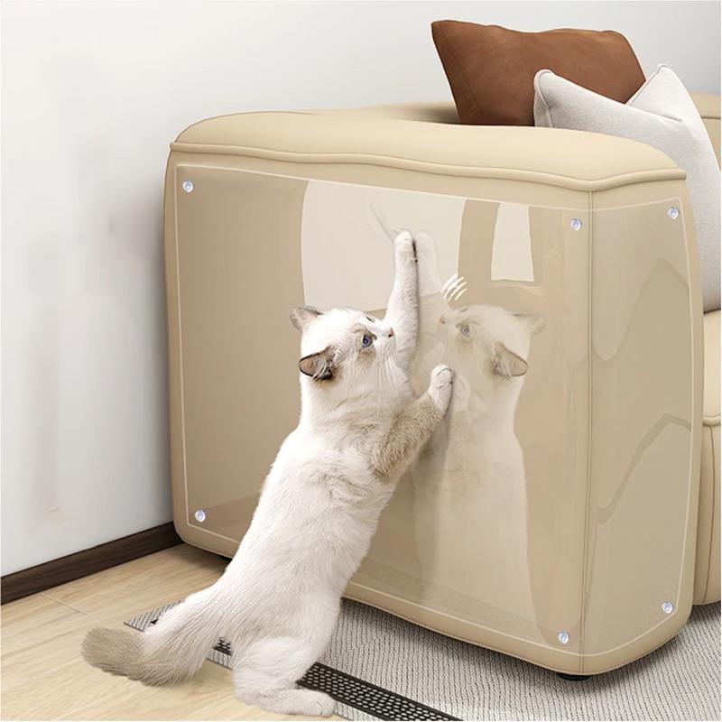 Furniture Cat Scratch Protector 8X Anti Scratch Furniture Protector Protective Guard Transparent Pad For Carpet Wall Bed Sofa