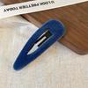 Korean Flocking Water Drop Hair Clips Simple Solid Color Bangs Side Hair Pin Cute Mini BB Clip Women Autumn Winter Hair Accessories