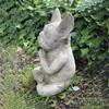 Meditation Hund Yoga Pose Harz Hund Statue Garten Dekoration Bulldog Skulptur Wasserdicht Beständig