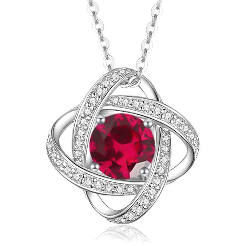 Sterling Clover Pendant Necklace With Full Crystal Zircon Adjustable Chain Women Daily Wear