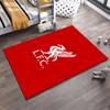Liverpool Team Crest Rug on Red Background Suitable for use as an anti-slip game mat for living room and bedroom sofas