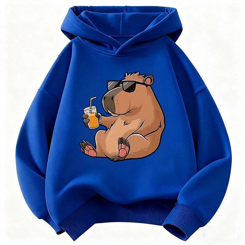 Cute Capybara Kids Clothing Hoodies 2026 New Cartoon Capibara Fashion Long Sleeve Sweatshirt Kids Boys Clothing